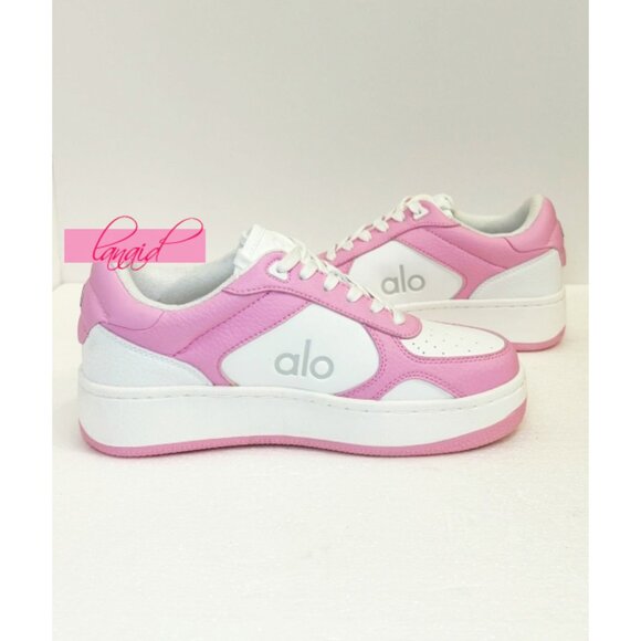 NEW Alo Recovery Mode Sneakers Pink White Contrast Colorblock Athletic Shoes 5.5 - Picture 12 of 16